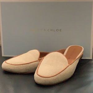 Neely & Chloe beige slide mules size 6